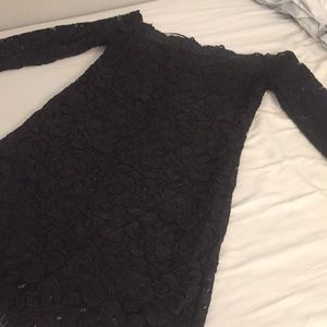 Black lace off the shoulder H&M dress